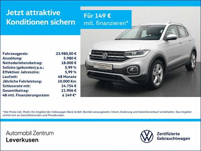 Volkswagen T-Cross Style DSG KAM VIRT APP CONNECT SHZ LED