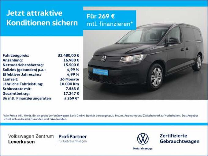 Volkswagen Caddy Maxi ACC SHZ PDC PORT NAVI 7 SITZER LANG