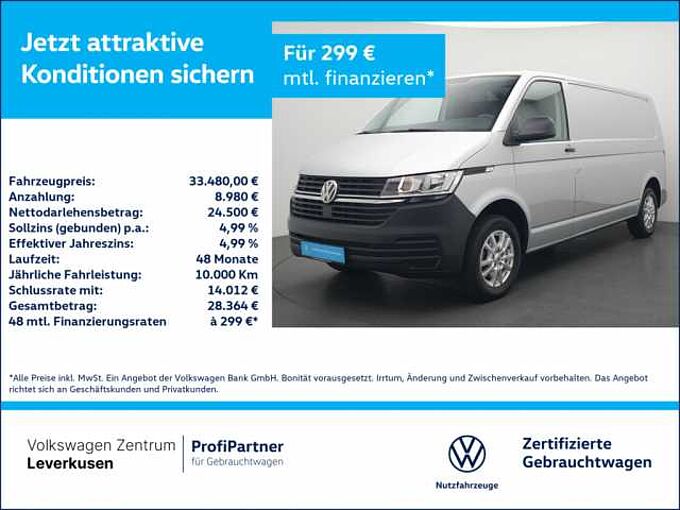 Volkswagen T6.1 Kasten lang LR SHZ KLIMA PORT NAVI PDC