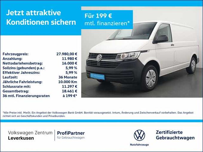 Volkswagen T6.1 Transporter Kasten PORT NAVI KLIMA PDC