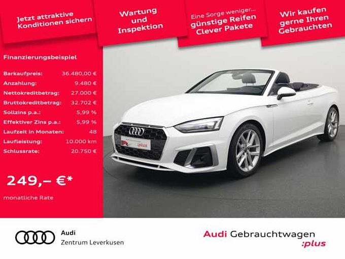 Audi A5 Cabrio S line STRON AHK LEDER NAVI KAM LED