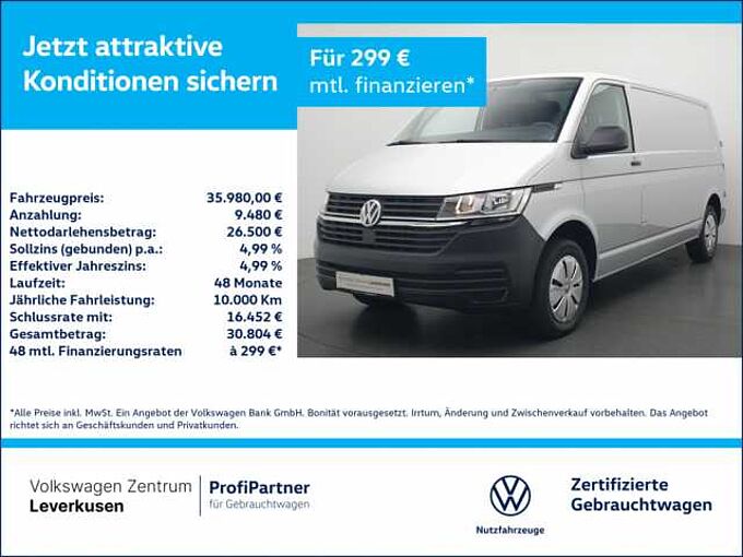 Volkswagen T6.1 Kasten lang SHZ FLÜGELTÜREN PORT NAVI KLIMA