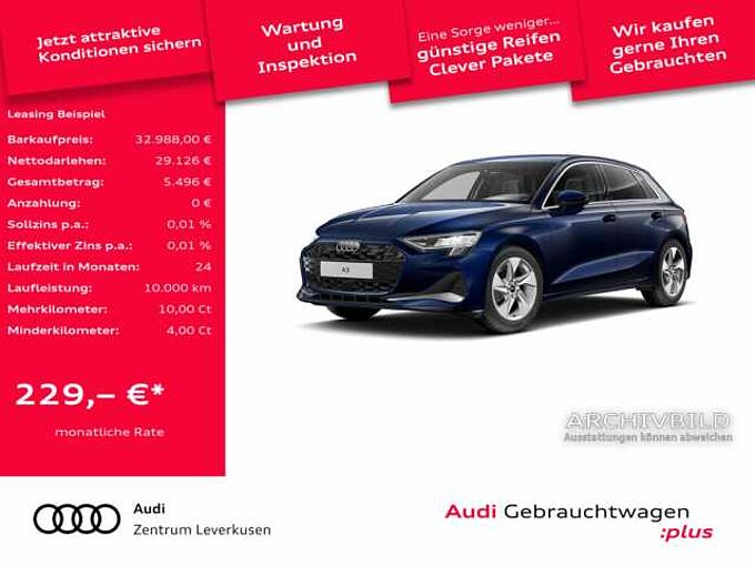 Audi A3 LED B&O SHZ HUD NAVI PDC