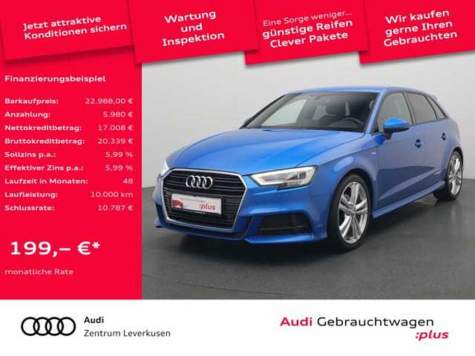 Audi A3 Sportback 1.5 S line LED SHZ PDC KLIMA NAVI