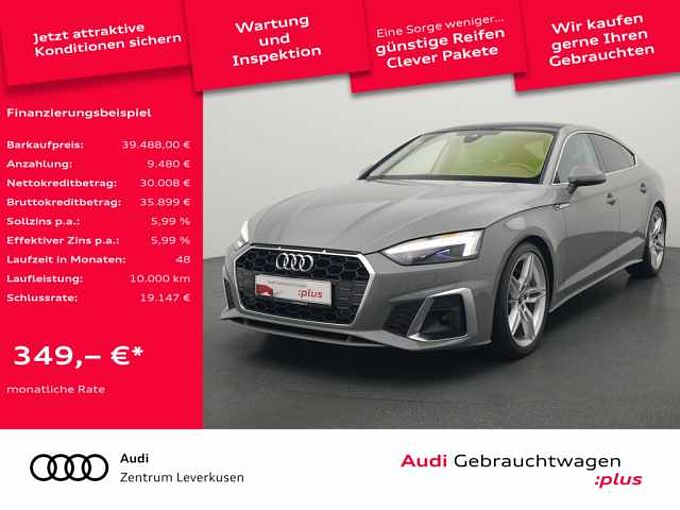 Audi A5 Sportback 40 S line 360° PANO AHK B&O KAM SHZ