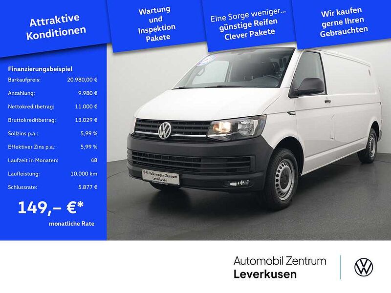 Volkswagen T6 Kasten TDI LR FLÜGELTÜREN PDC NAVI APP
